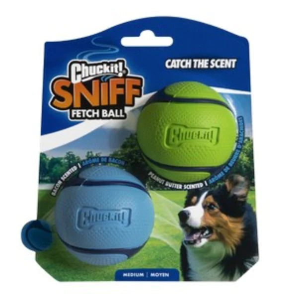 Chuckit! Sniff Fetch Balls Duo Medium 2 Pack