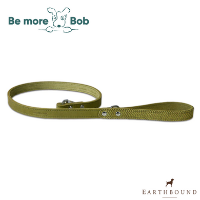 Earthbound Ox Tweed Leather Leash - Green