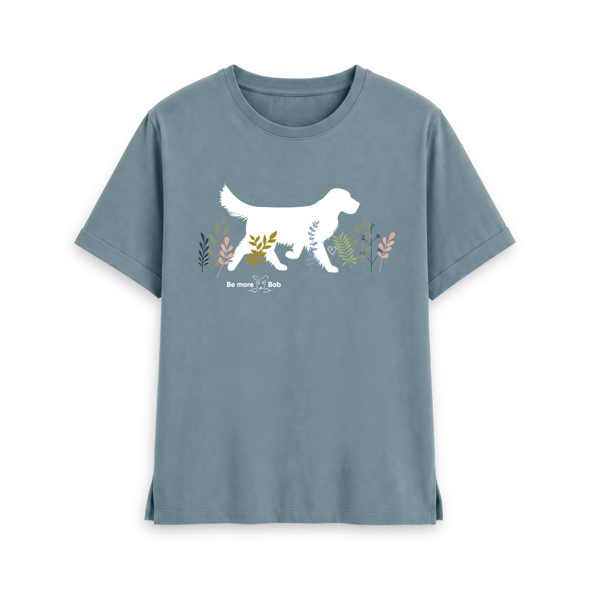 Stone Blue Printed T-shirt Front