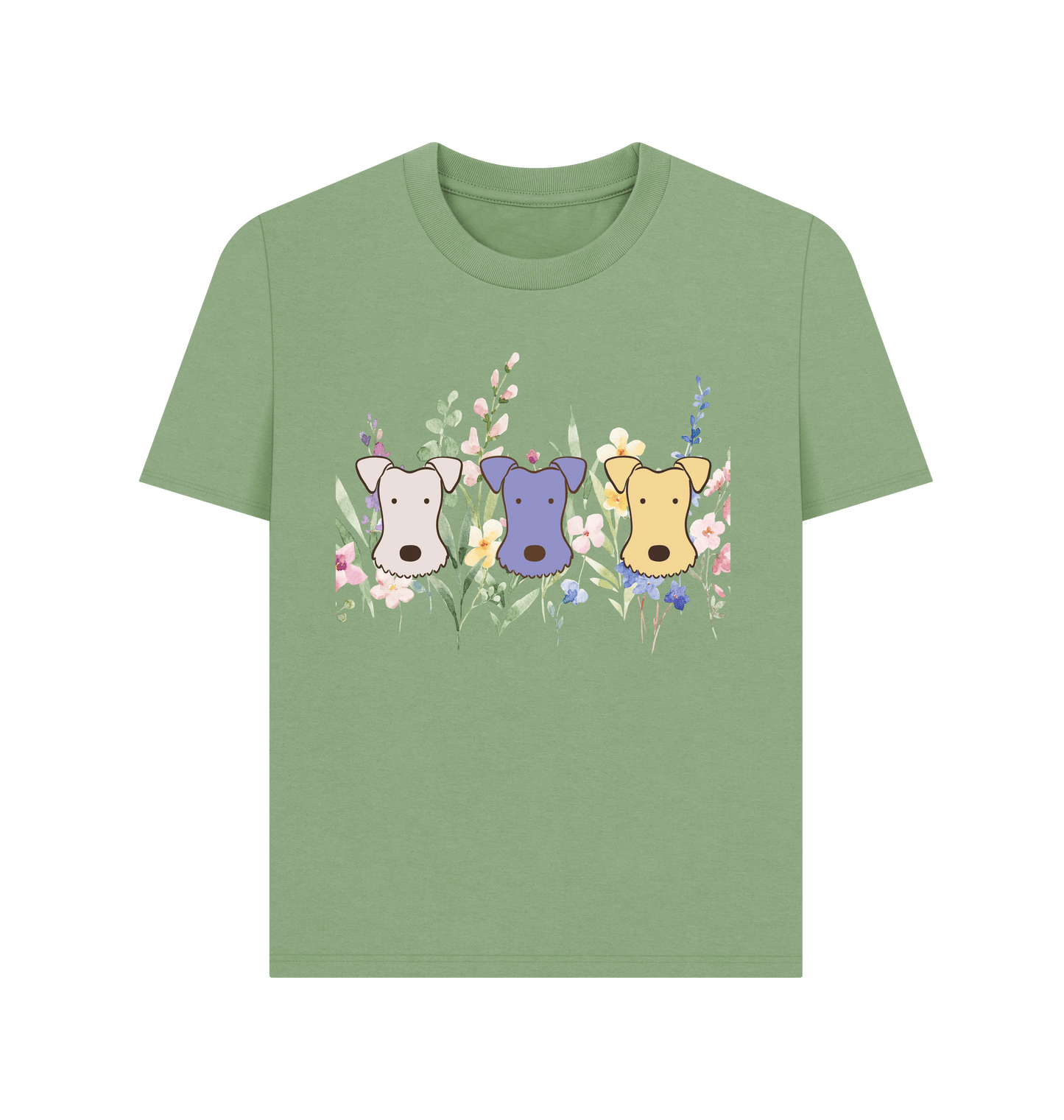 Sage Printed T-shirt Front