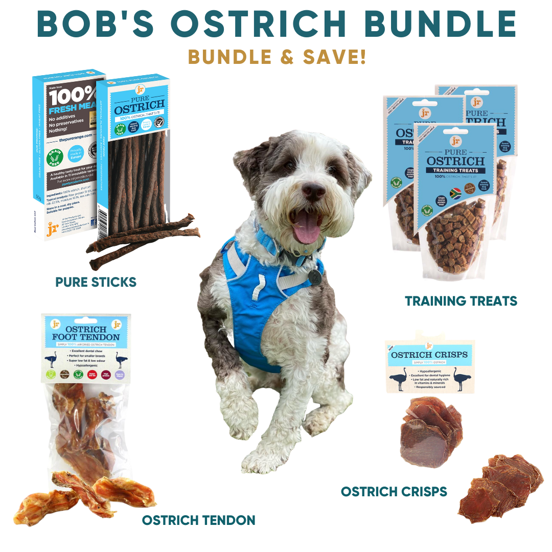 Natural Ostrich Treat & Chew Bundle for dogs