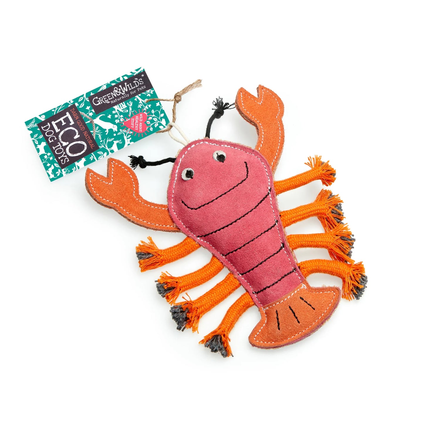 Larry the Lobster, Eco Dog Toy, Green & Wilds
