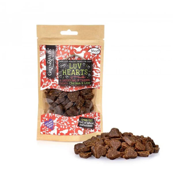 Luv Hearts Training Treats, Green & Wilds