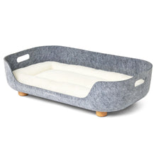 Load image into Gallery viewer, Pup &amp; Kit PetNest Felt Bed - Grey