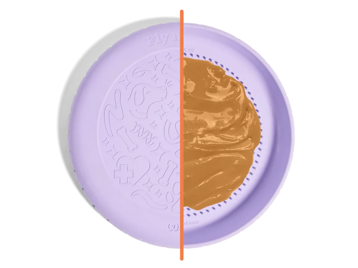Woof Fly 'N' Feed Lavender Dog Frisbee & Lick Mat