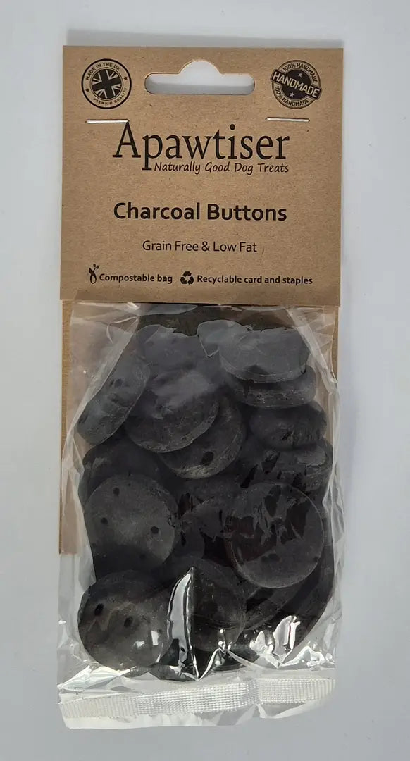 Charcoal Buttons - digestion aids - Apawtiser