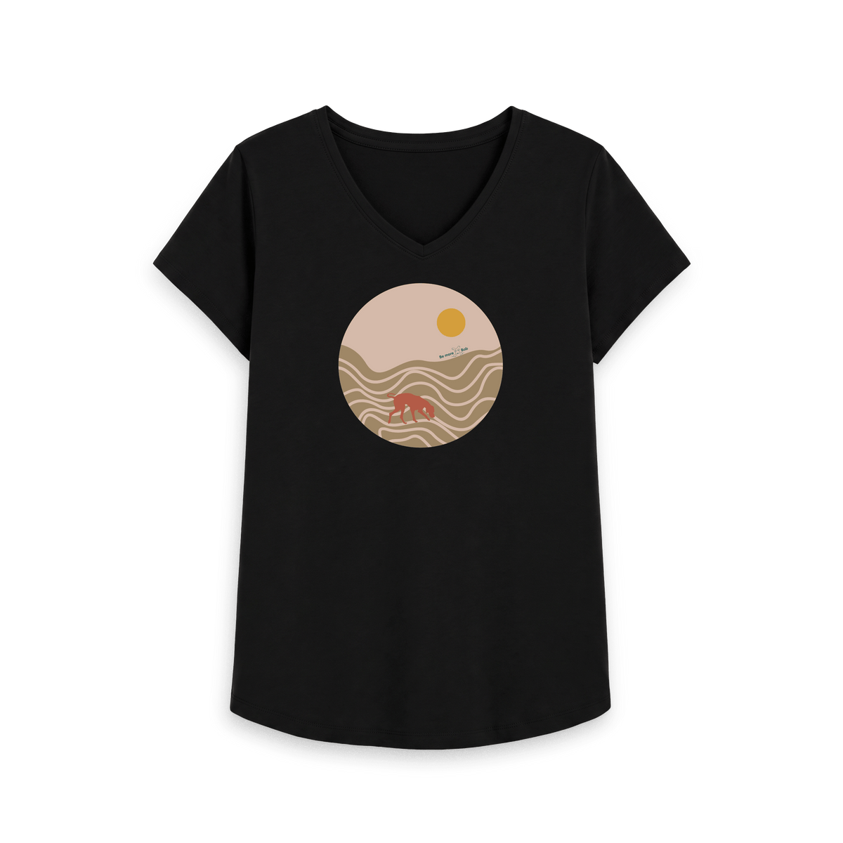 Black Printed T-shirt Front