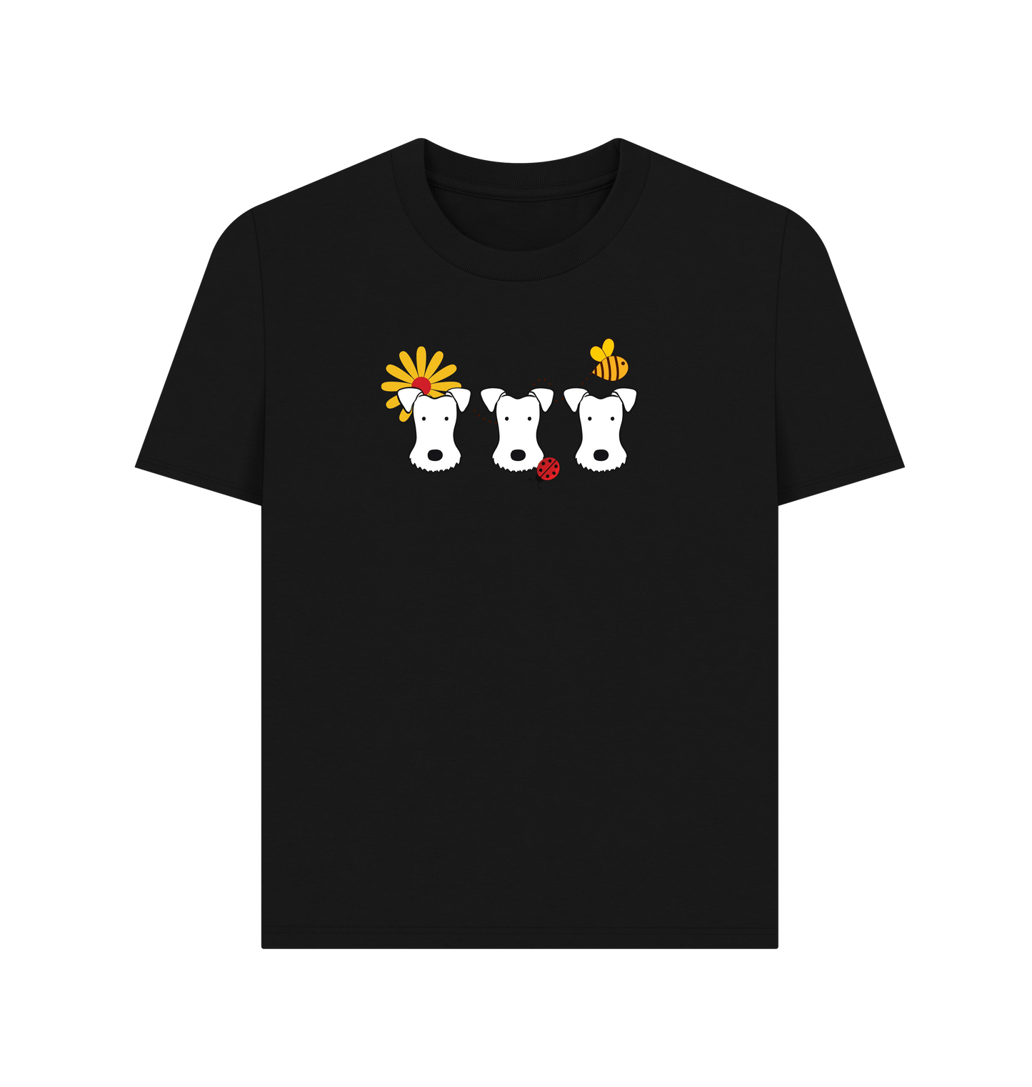 Black Printed T-shirt Front