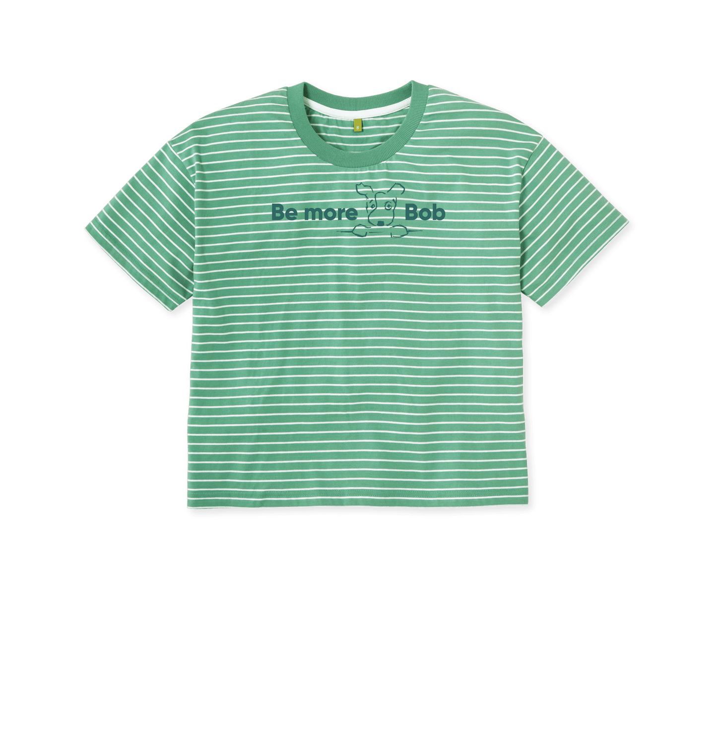 Green Stripes Printed T-shirt Front