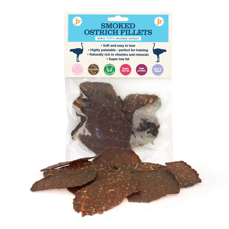 Smoked Ostrich Fillets - Low Fat - JR Pet