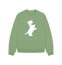 Load image into Gallery viewer, Sage Westie Oversized Relaxed Sweatshirt
