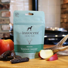Load image into Gallery viewer, The Innocent Hound- Venison Sausages with Chopped Apple