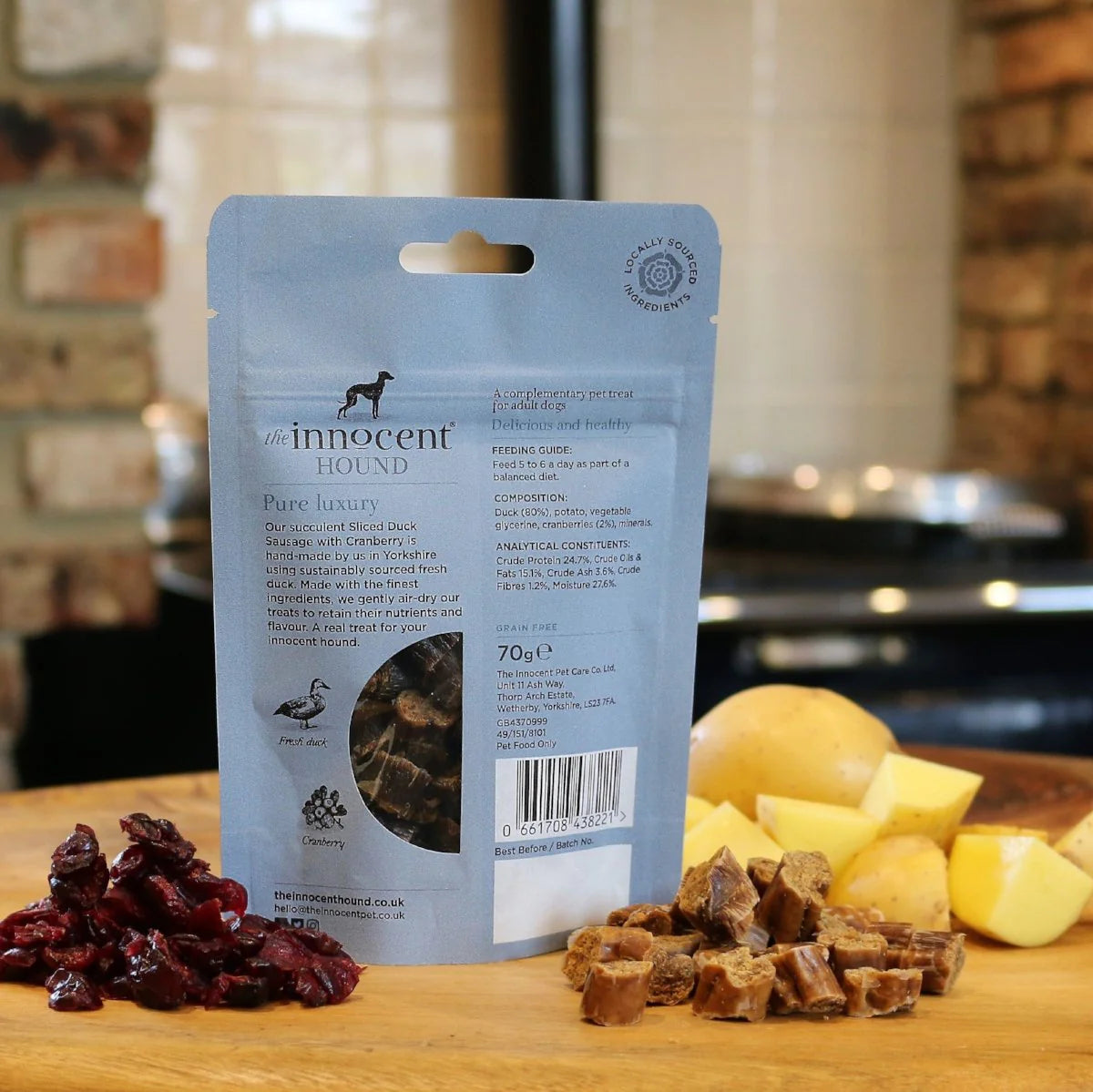 Sliced Duck and Cranberry Sausages - The Innocent Hound