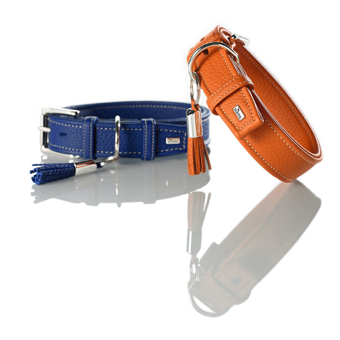 Hunter 'Cannes' Leather Collar - Orange