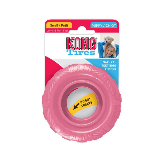 KONG Puppy Tyre Blue & Pink