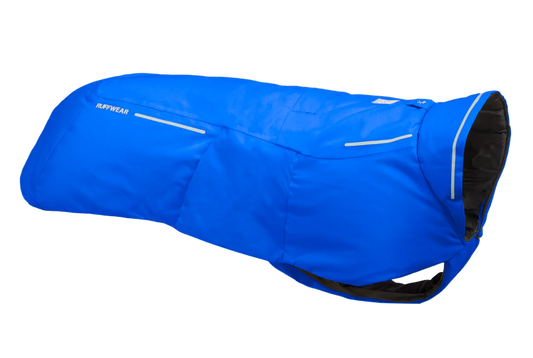 ruffwear vert jacket in blue pool