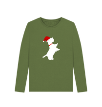 Load image into Gallery viewer, Khaki Christmas cutie! Long Sleeve tshirt