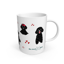 Load image into Gallery viewer, White Mug - Poodles are Life (black poodles)