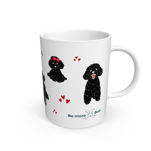 White Mug - Poodles are Life (black poodles)