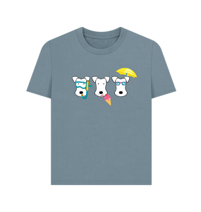 Stone Blue Printed T-shirt