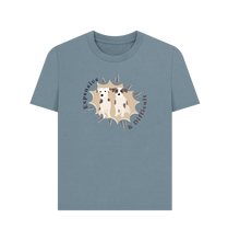 Load image into Gallery viewer, Stone Blue Printed T-shirt Front