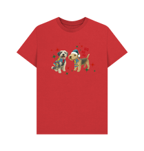 Load image into Gallery viewer, Red Printed T-shirt Front