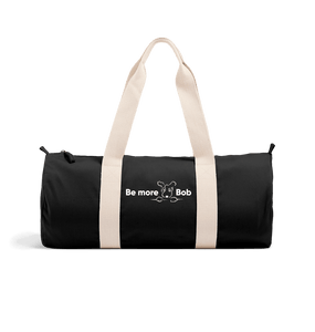 Black Be More Bob organic duffle bag