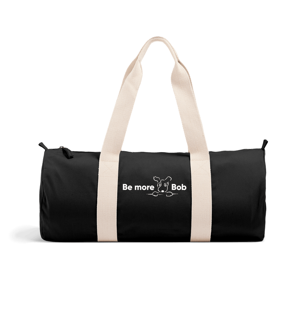 Black Be More Bob organic duffle bag