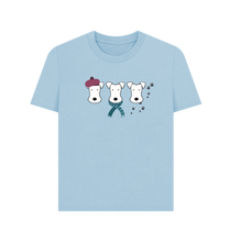 Load image into Gallery viewer, Milky Blue Printed T-shirt Front