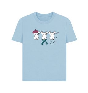 Milky Blue Printed T-shirt Front
