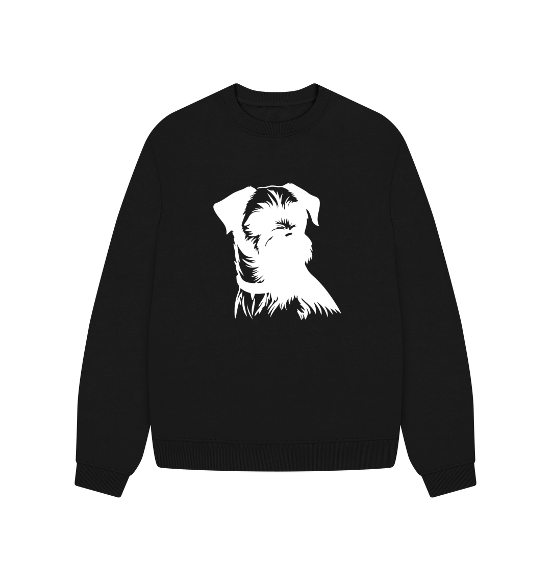 Black Border Terrier Oversized Sweatshirt
