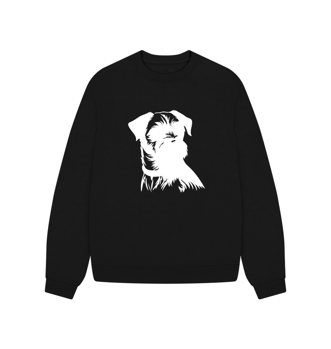 Black Border Terrier Oversized Sweatshirt