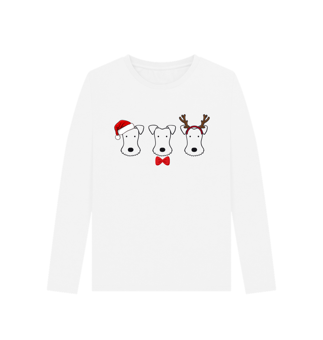 White Foxy Christmas! Long Sleeve Tshirt