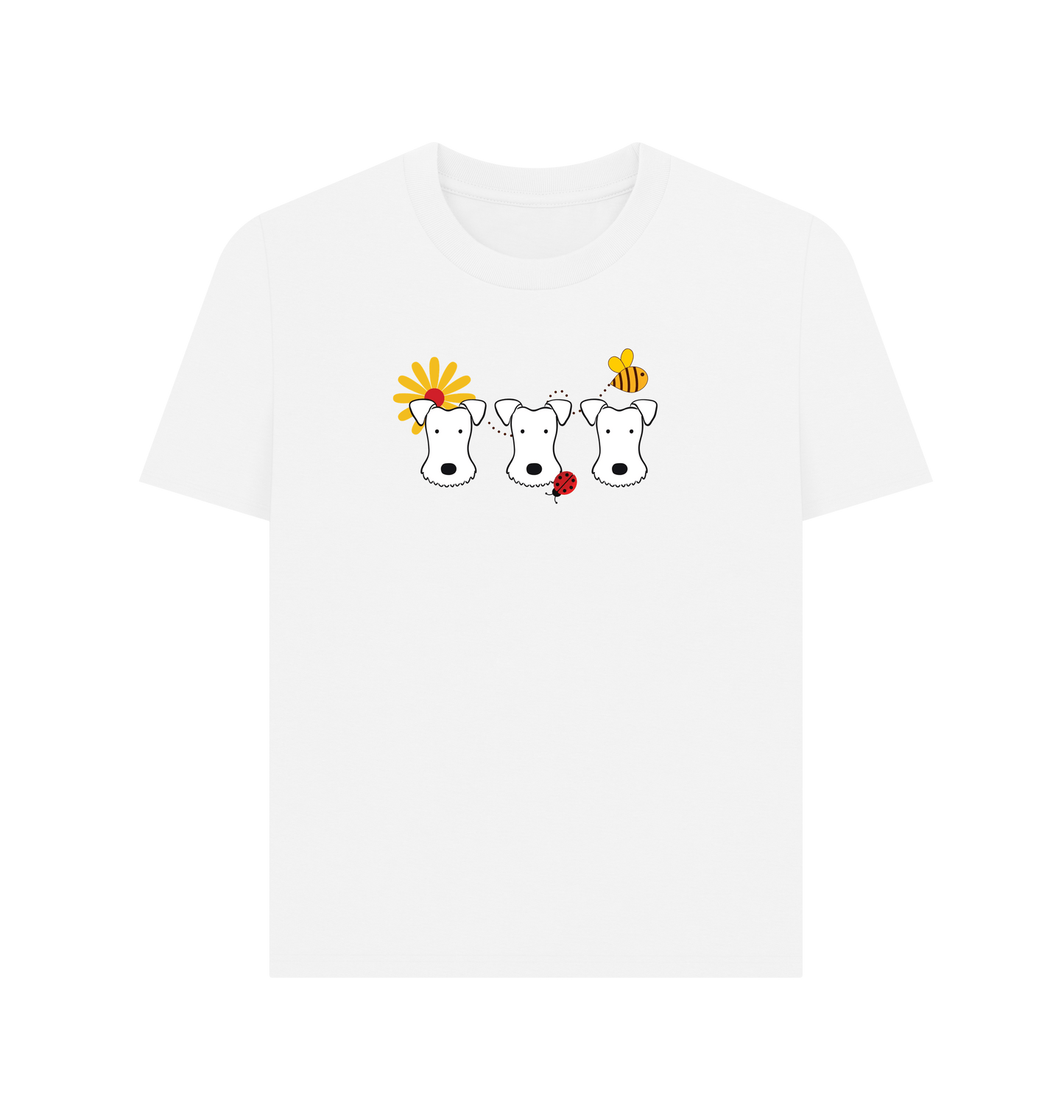 White Printed T-shirt Front