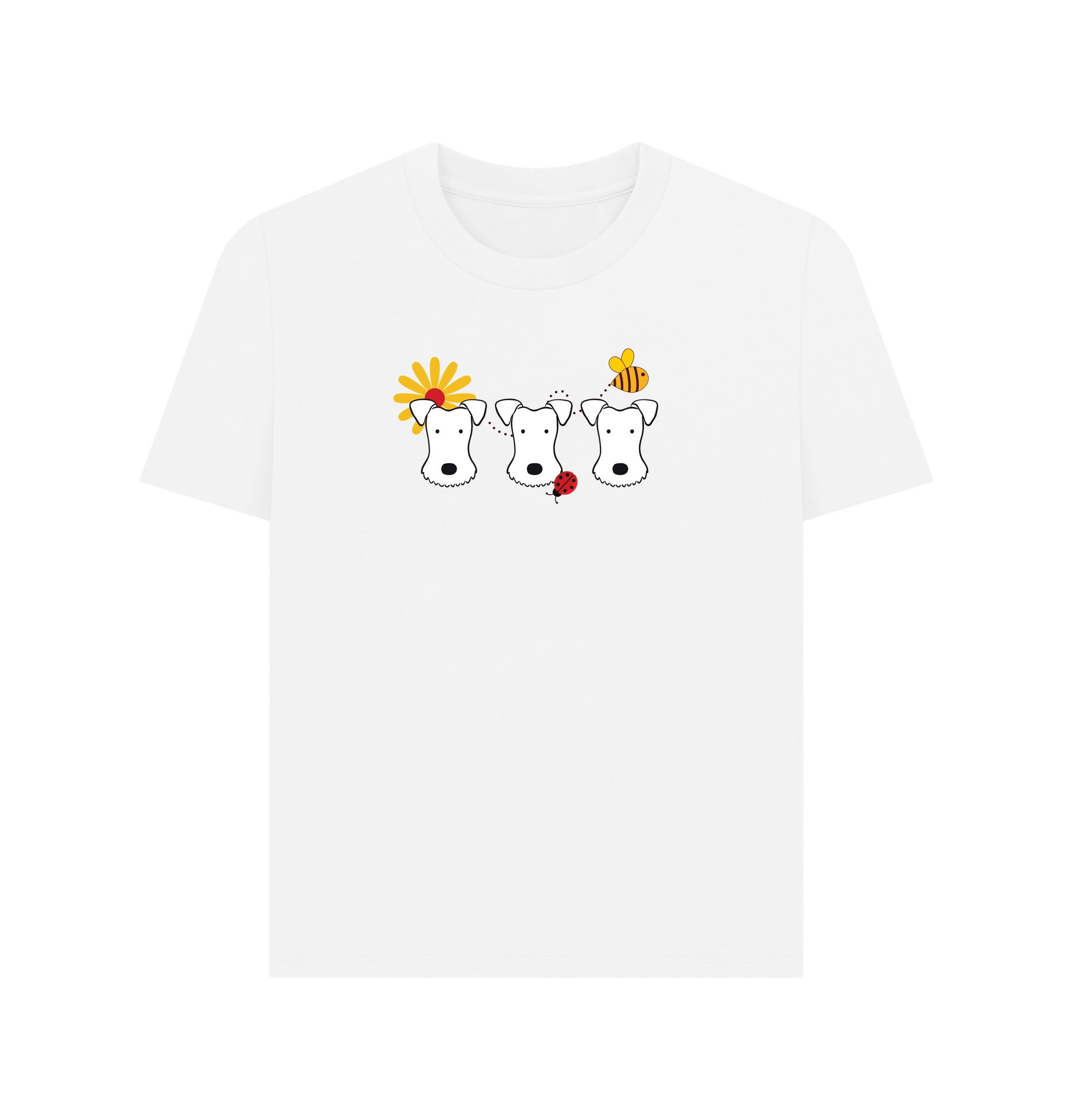 White Printed T-shirt Front