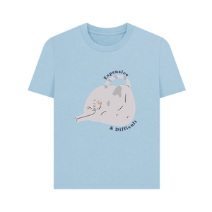 Milky Blue Printed T-shirt Front