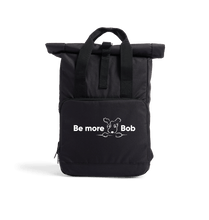 Load image into Gallery viewer, Black Be More Bob roll top backpack