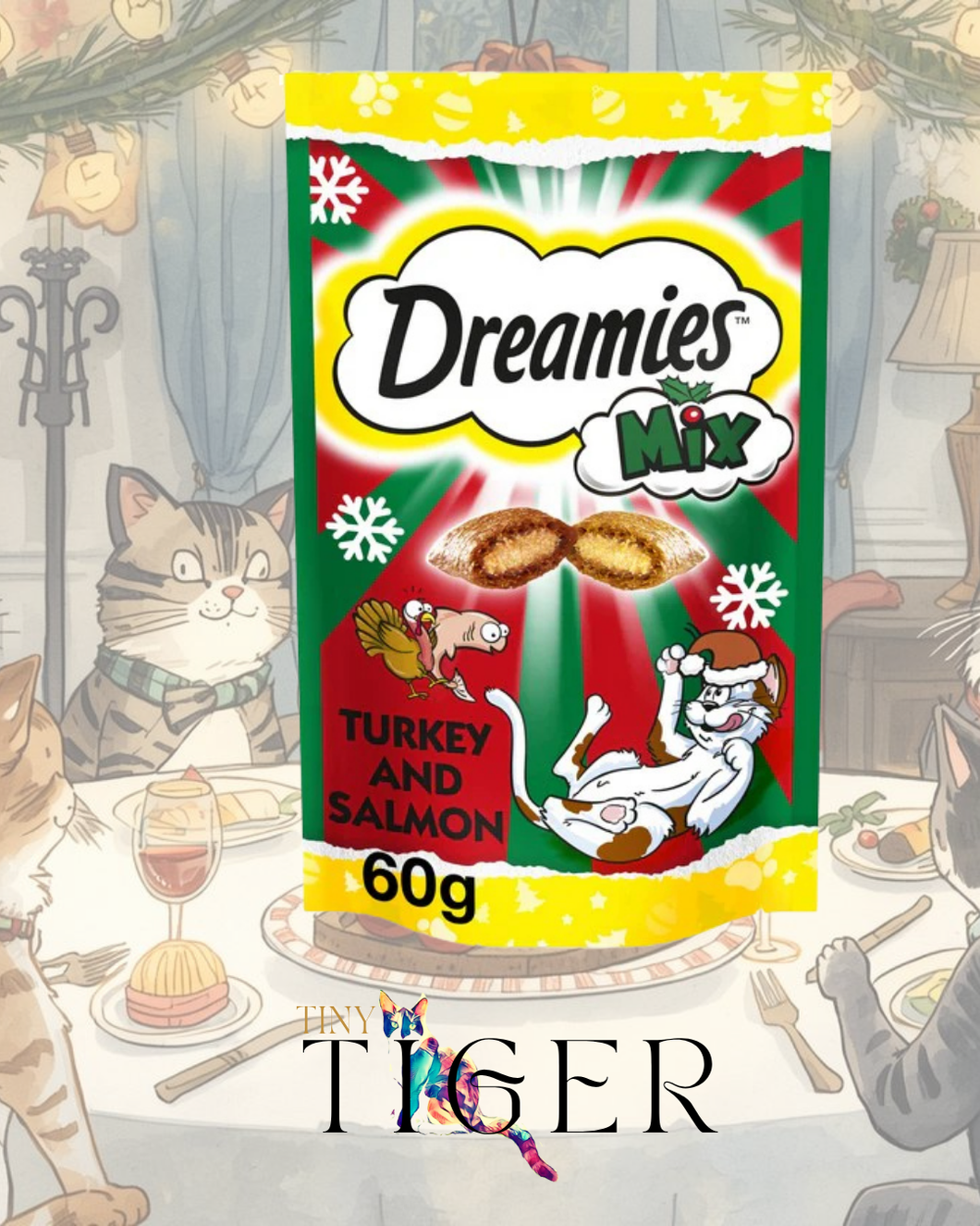 Dreamies - Mix Flavour Cat Treats - Salmon & Turkey - 60g