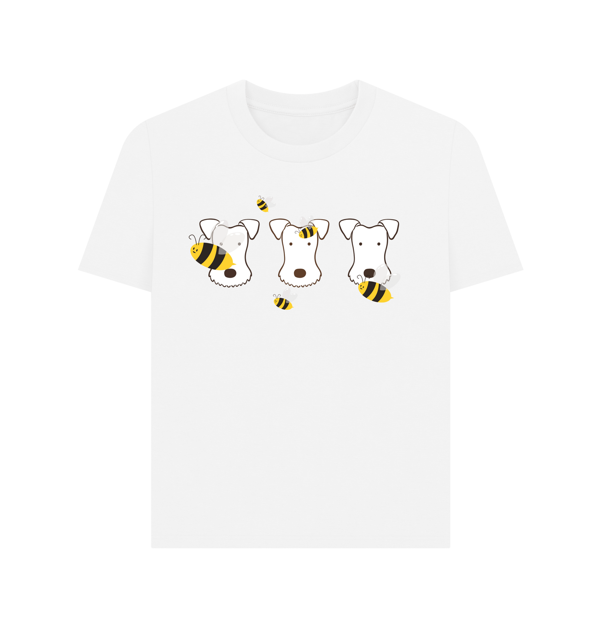 White Printed T-shirt Front