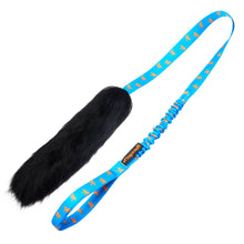 Load image into Gallery viewer, Sheepskin Bungee Chaser | Interactive Dog Toys | Tug-E-Nuff: Lilac Pattern Handle