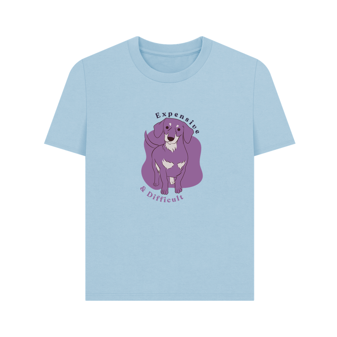 Milky Blue Printed T-shirt Front