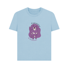 Load image into Gallery viewer, Milky Blue Printed T-shirt Front