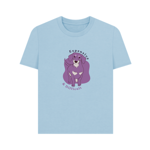 Milky Blue Printed T-shirt Front
