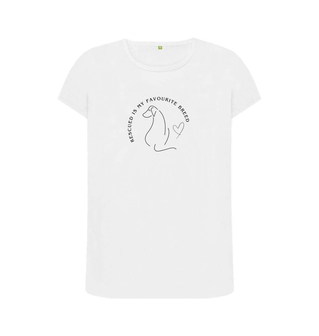White Rescued is my favourite breed - Women's T-Shirt