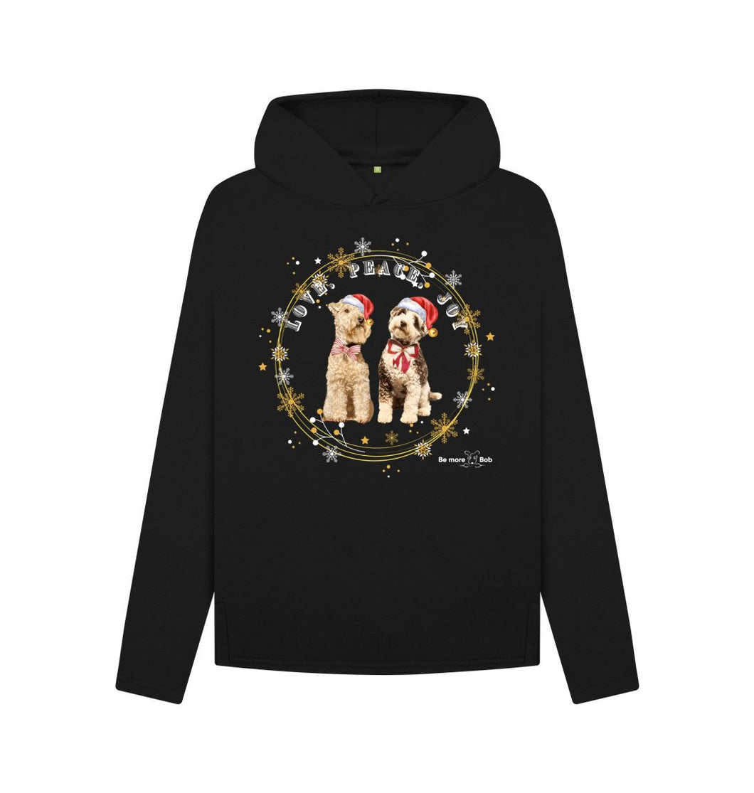 Black Love, Peace, Joy - women's Christmas hoody