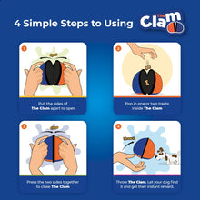 Load image into Gallery viewer, The Clam - Treat dispensing training toy: Orange &amp; Blue