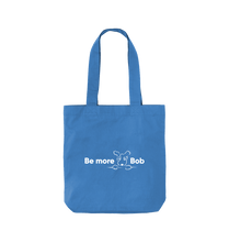 Load image into Gallery viewer, Cornflower Blue Be More Bob organic cotton bag for life