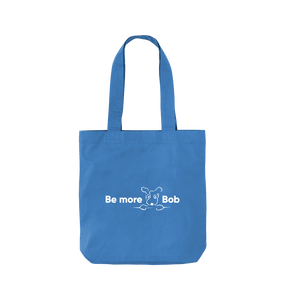 Cornflower Blue Be More Bob organic cotton bag for life