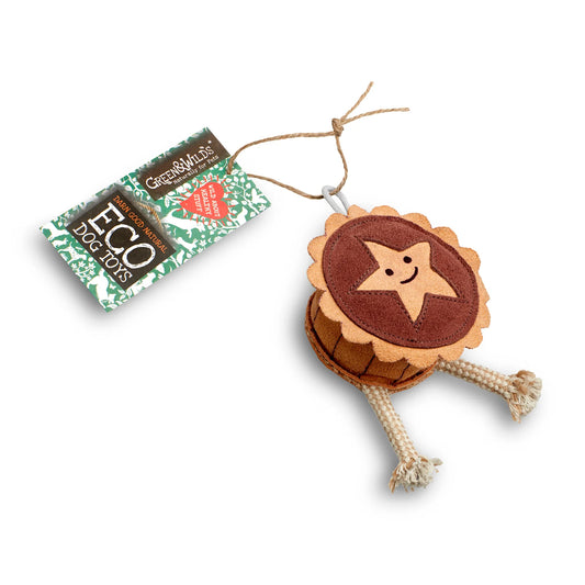 Green & Wild’s Merry the Mince Pie Eco Dog Toy