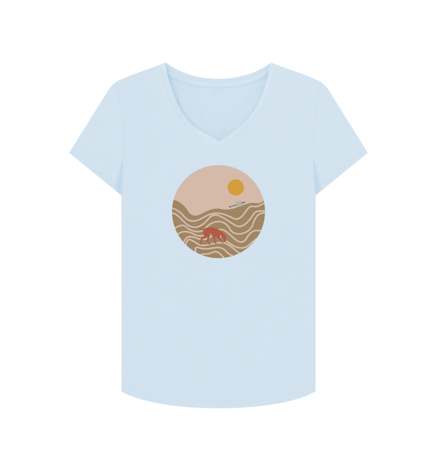 Sky Blue Printed T-shirt Front